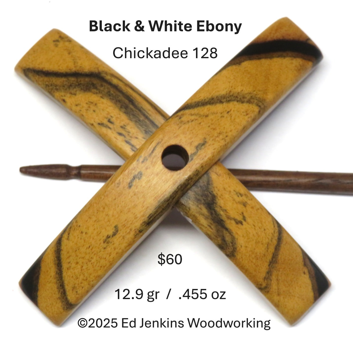 Chickadee, Black & White Ebony 128