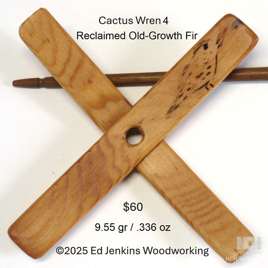 Cactus Wren, Reclaimed Old-Growth Fir