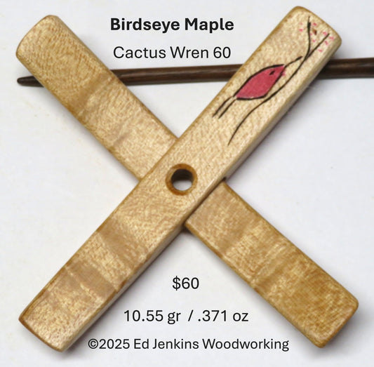Cactus Wren, Birdseye Maple